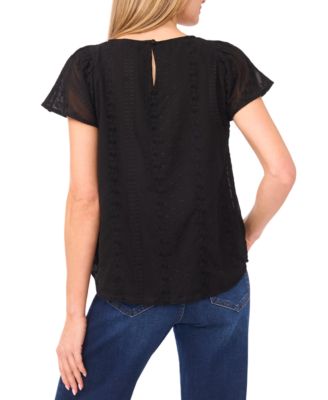 Women's Flutter Sleeve Crewneck Top