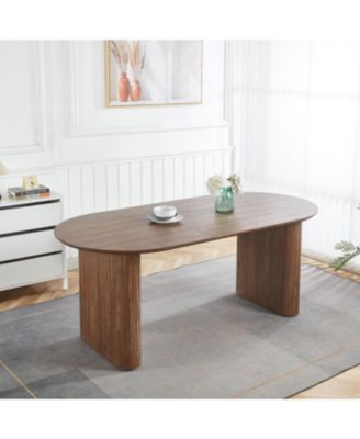 Streamdale MDF Pedestal Dining Table - Modern Style for 4-6