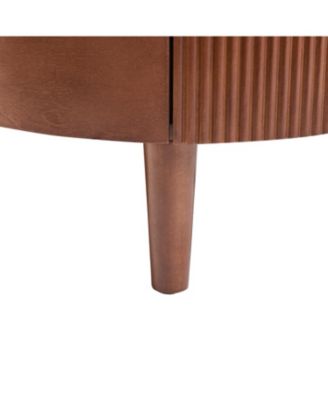 Streamdale Vintage Round Nesting Coffee Table Black & Walnut 31.5"