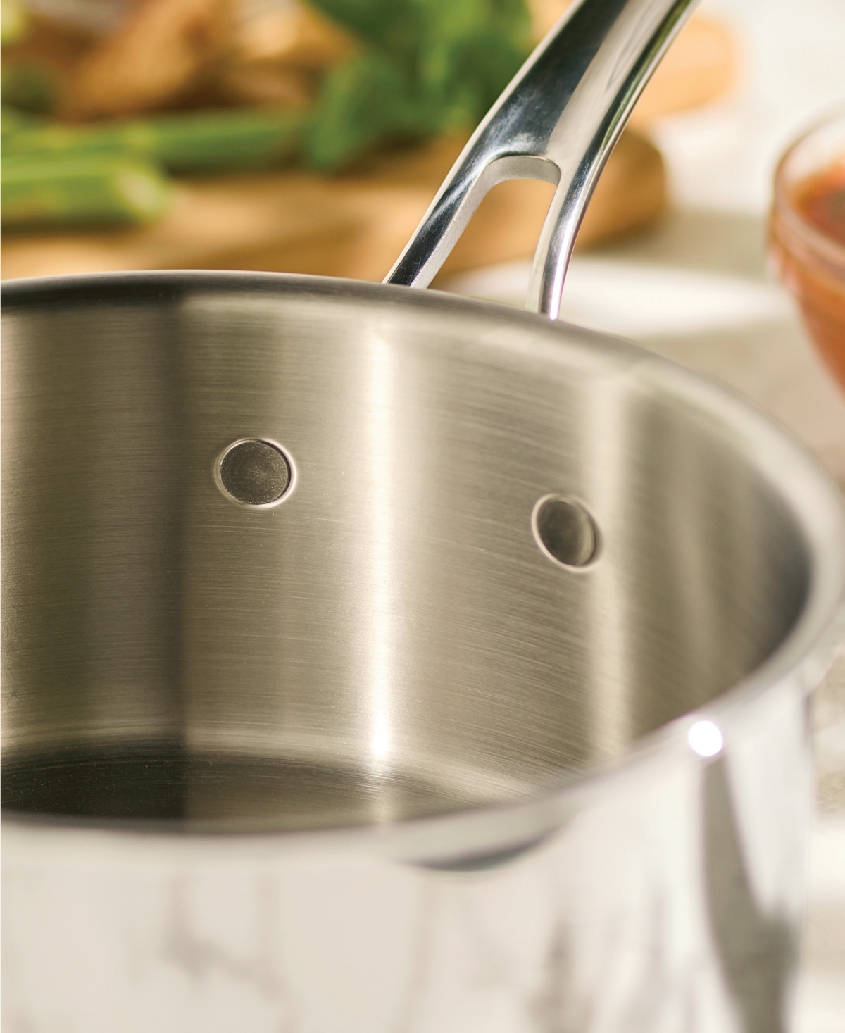 Anolon EverLast Stainless Steel 8.5" Tri-Ply Clad Saucepan