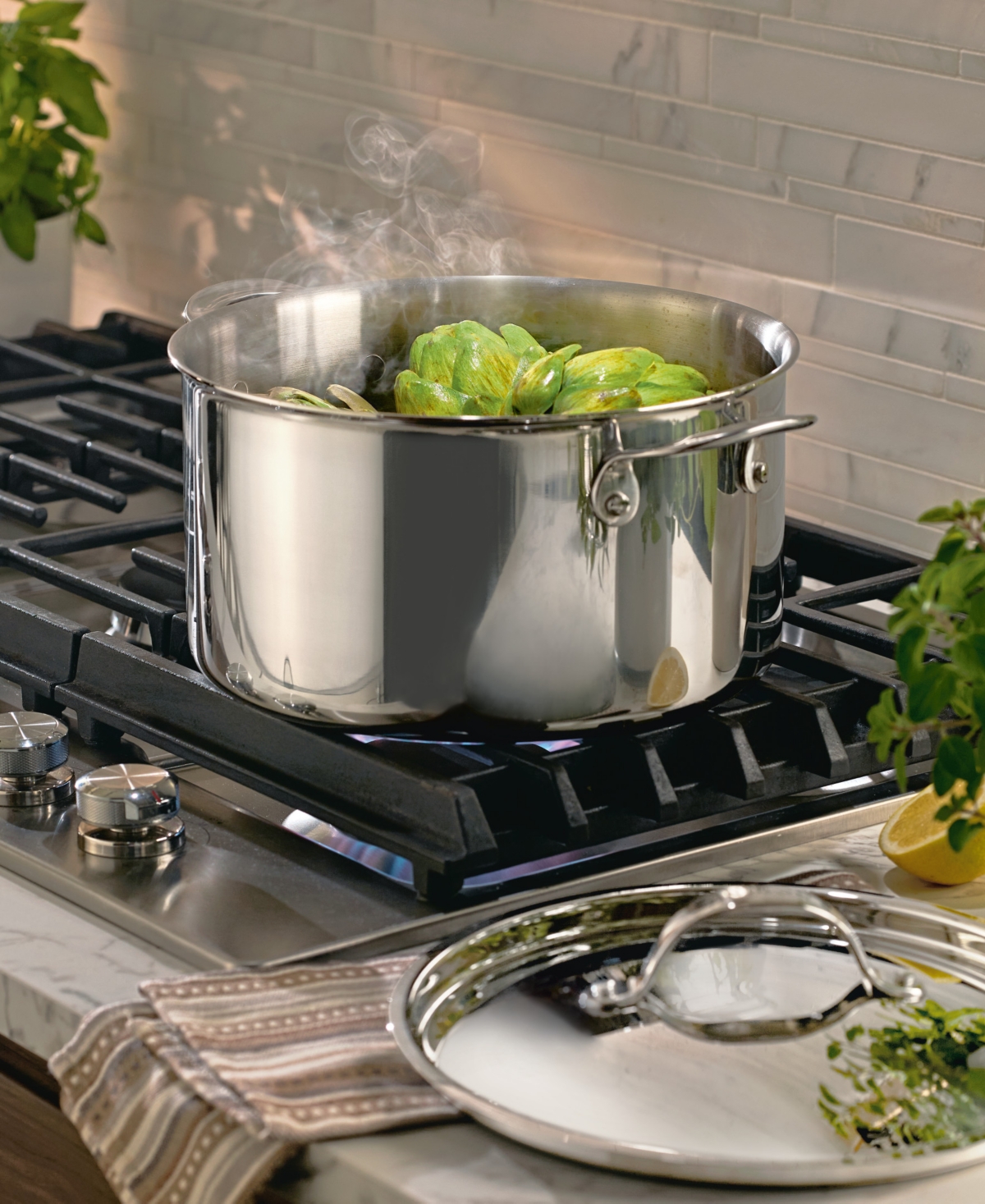 Anolon EverLast Stainless Steel 10.75" Tri-Ply Clad Stockpot