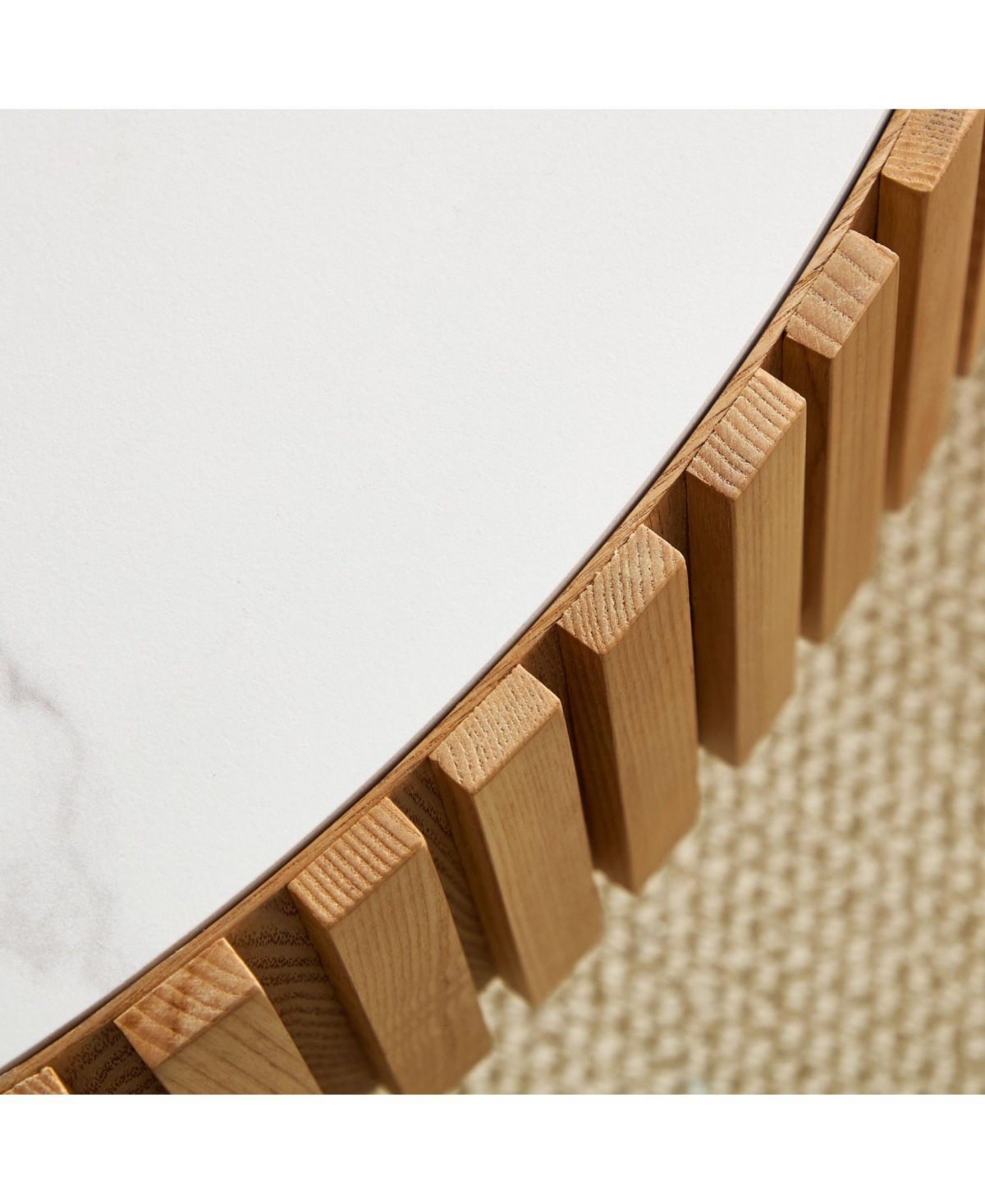 Streamdale Furniture Nesting Round Sintered Stone Coffee Table