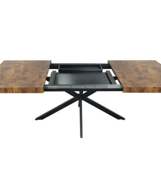 Retro Rectangular Stretch Table Versatile, Stylish, and Space-Saving  dining table
