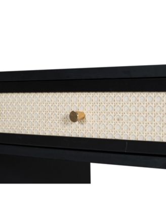  Bohemian Vanity Set with Charging Station, Stool, & 3 Storage Drawers