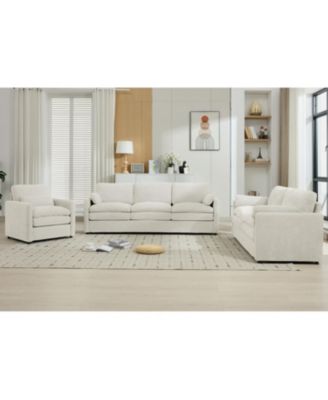 Cozy Upholstered Cloud Sofa Set