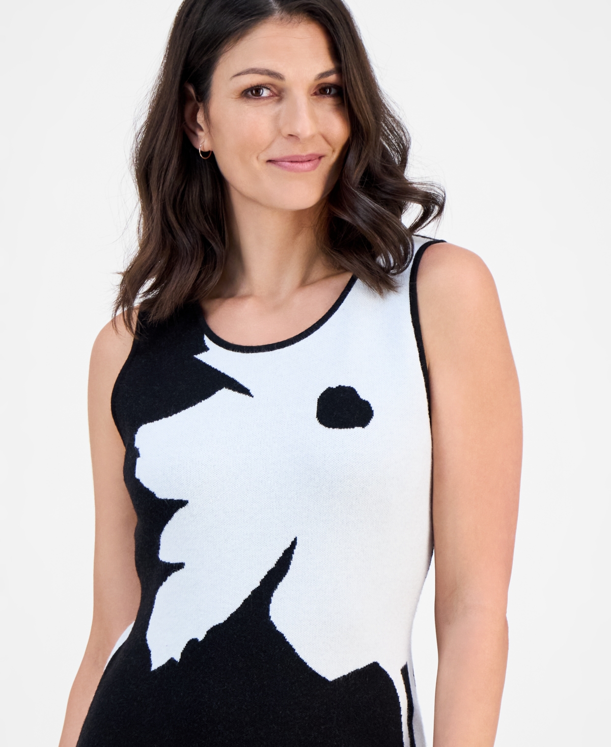 T Tahari Women's Sleeveless Sweater Dress