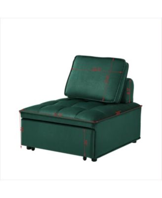 Sleeper Sofa Bed with Adjustable Backrest (GREEN