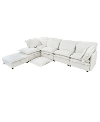  Modern 6-Seater Modular Sofa with Storage + Sofa Bed