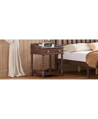 Nightstand with Drawer & Shelf