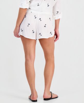 Women's Martini Embroidery Cover-Up Shorts