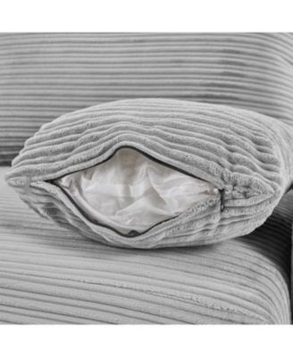 Modern Sofa Couch w/ Ottoman USB Cup Holders