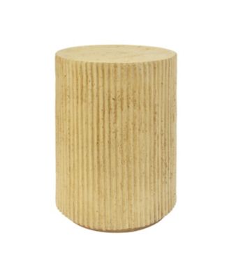 MGO Cylindrical Side Table Wood-like texture Antique brown