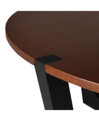 Acacia Wood Coffee Table - 44" Round Modern Design