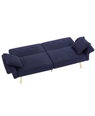 Teddy Upholstered Loveseat Sleeper Sofa - Dark Blue