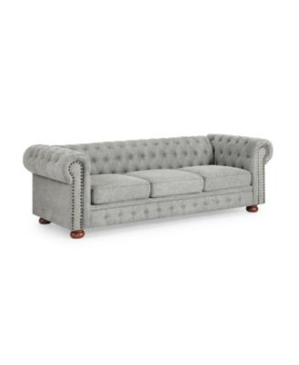 Chesterfield Tufted Linen Sofa