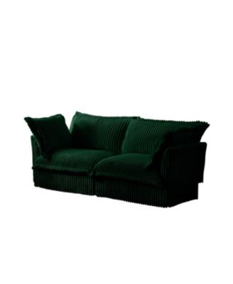 2-Seat Corduroy Slipcovered Sofa