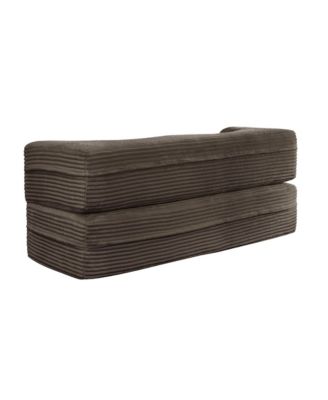 Corduroy Foam Sleeper Sofa Bed with Pillows