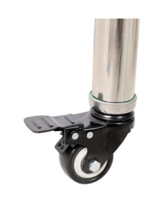 Stainless Steel Prep Table 24x15, Backsplash, Casters