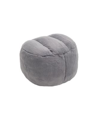 Comfy Faux Fur Bean Bag Chair w/ Footstool