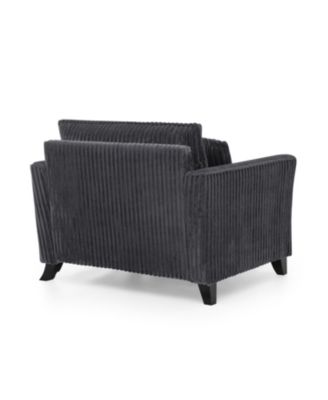 Streamdale Gray Corduroy Lazyman Sofa Chair
