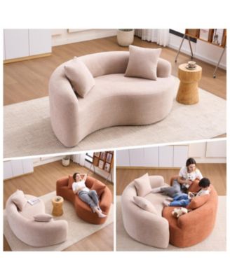 Streamdale Yin Yang Chenille Sofa Set - Compact, No Assembly, Pillows Included