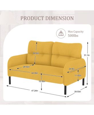 Corduroy Double Sofa - Living Room/Bedroom