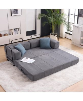 Folding Sofa Bed 78.5" Convertible Couch with Pillows