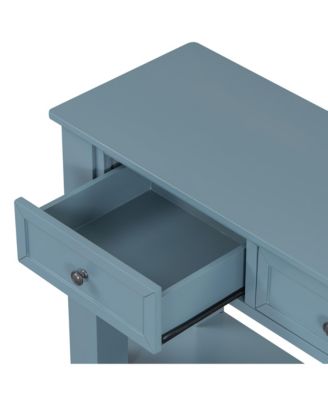 Streamdale 55.4" Modern Console Table with 3 Drawers & Metal Handles