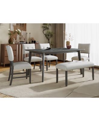 Streamdale Retro Dining Table, Seats 6, Rubberwood Legs