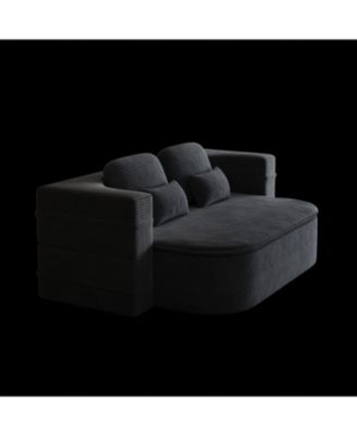 75" Foldable Sofa Bed with Blanket
