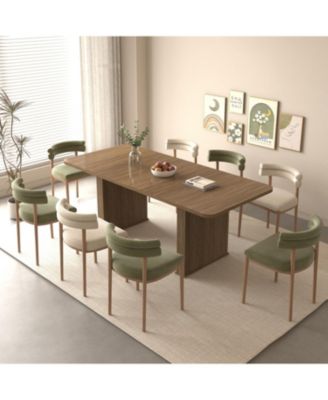 Streamdale Modern Wood Dining Table with Pedestal