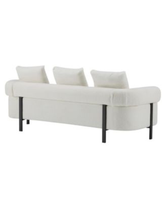 Streamdale 78" Modern Beige Sofa Couch with 3 Pillows