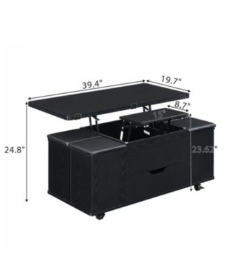 + 5-Piece + Wood + Lift-Top with Storage & Casters + Coffee Table Set
