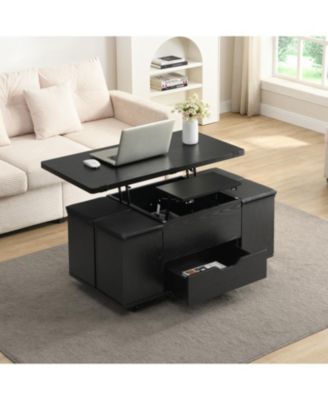 + 5-Piece + Wood + Lift-Top with Storage & Casters + Coffee Table Set