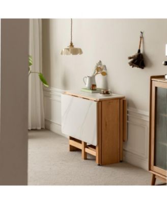 Streamdale Oak Extending Dining Table Rock Slab Top 4-6 People