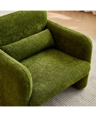 34" Velvet Sofa - Modern Single Couch for Small Spaces