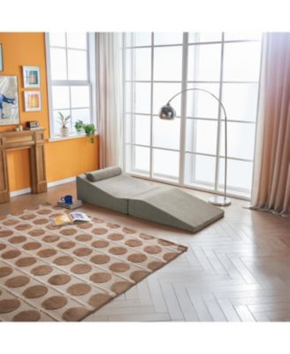 Foldable Sponge Sofa Bed- Portable Lounger for Living Room and  Bedroom
