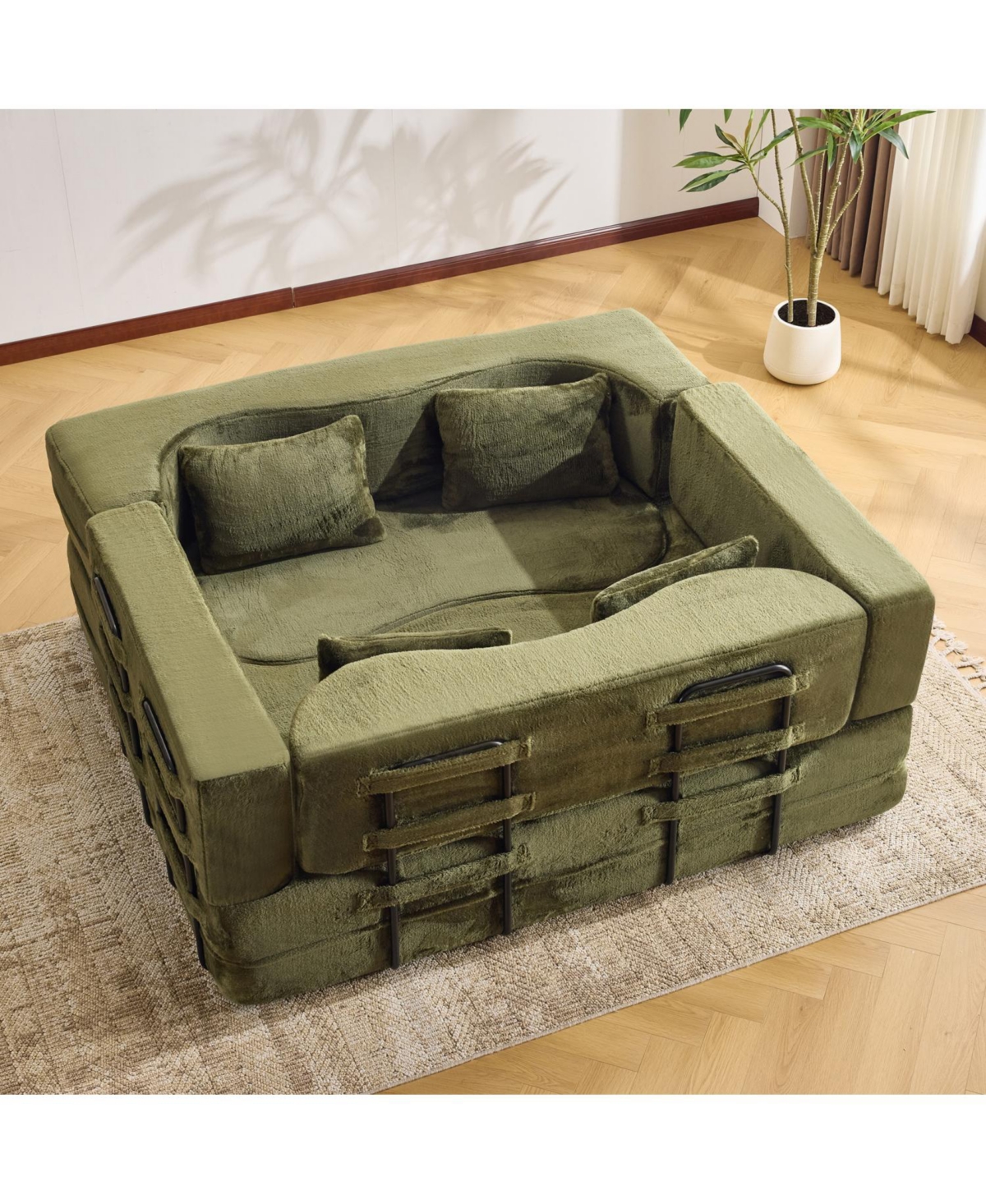 Streamdale Furniture 71" Folding Sofa Bed - Plush, High-Density Foam