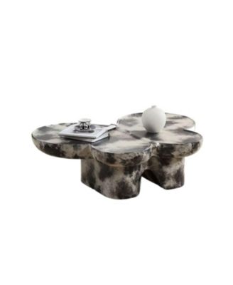 Streamdale Black & Beige Limestone Style Coffee Table