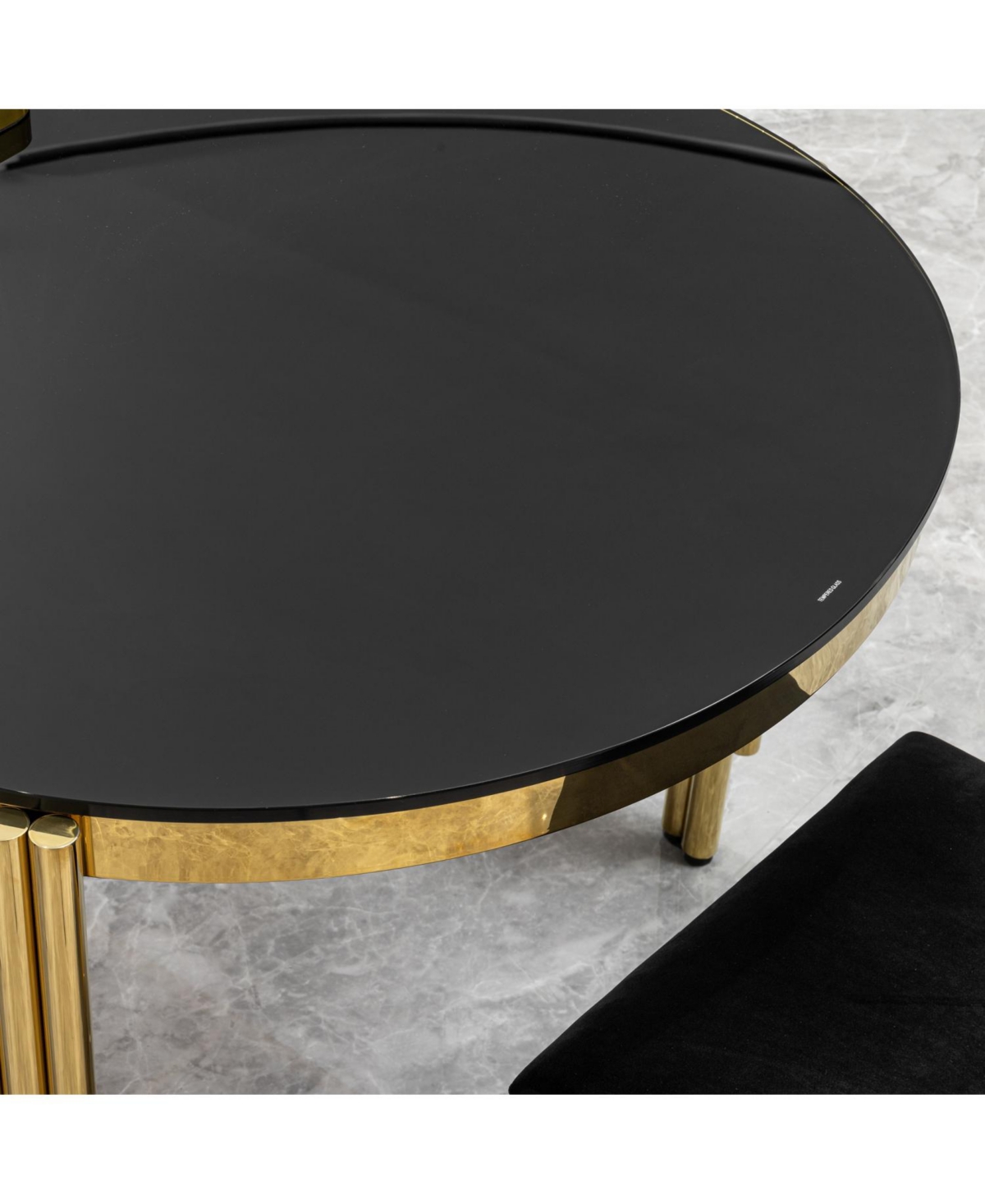 Streamdale Furniture Streamdale Glass Top Oval Dining Table