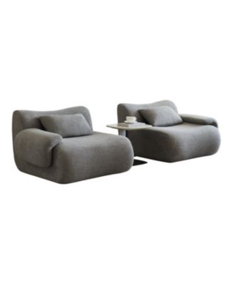 Memory Foam 2-Seater Sofa in a Box - Light Grey