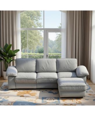 L-Shaped Sectional Sofa with Hidden Storage