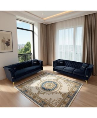 Sofa Set Velvet Tufted Modern Comfort & Style