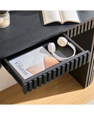 Modern Console Table with Drawer - Black