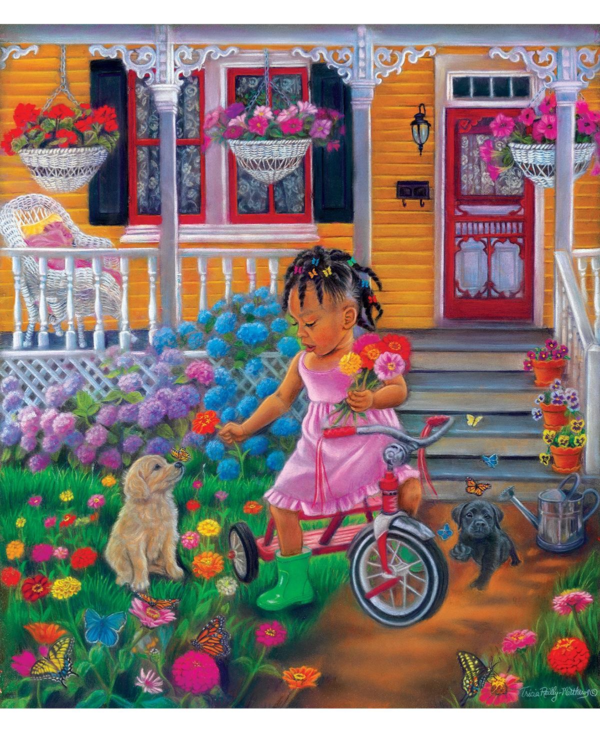 SunsOut Grandma's Garden 300 piece Jigsaw Puzzle for Adults