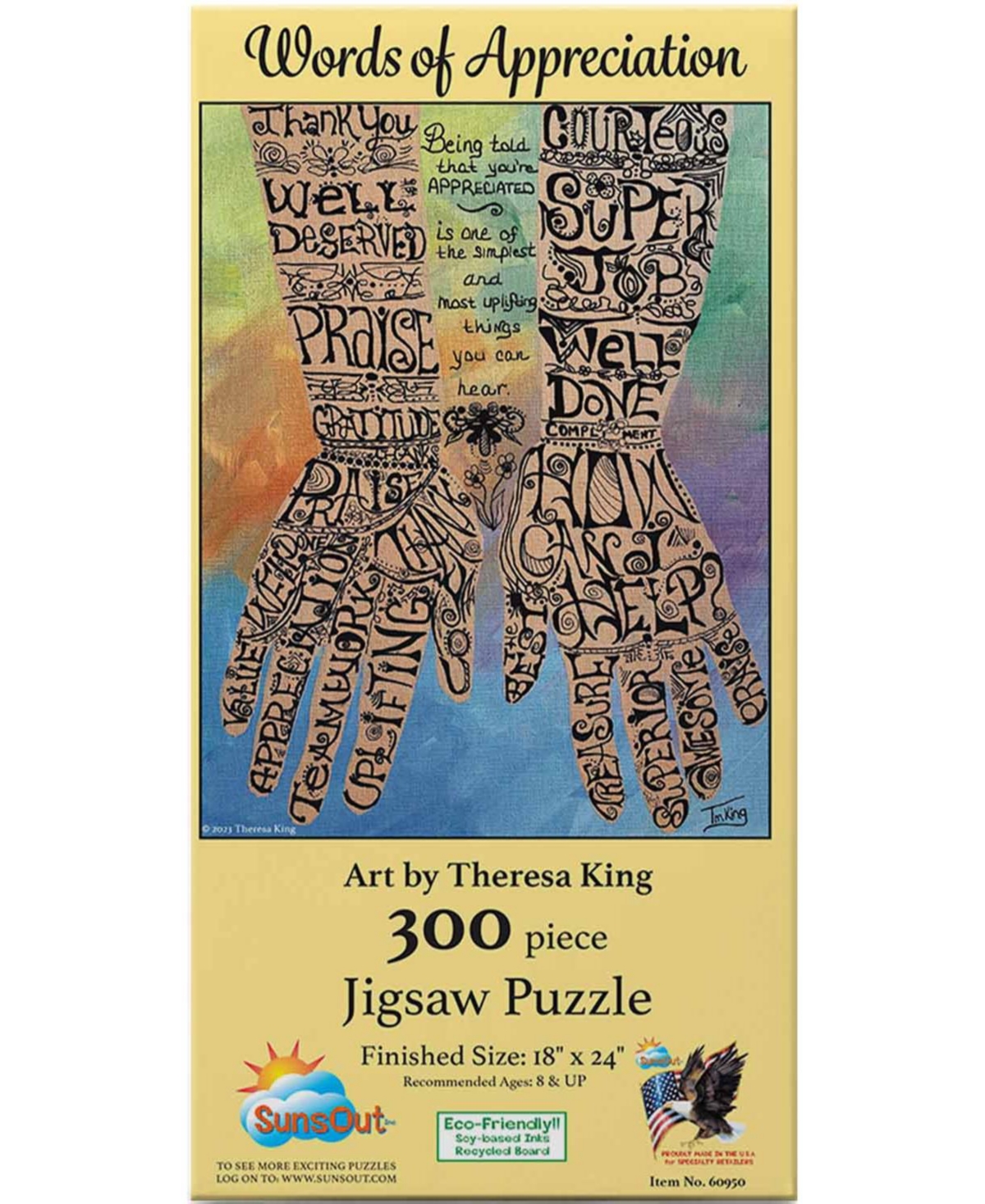 SunsOut Words of Appreciation 300 piece Jigsaw Puzzle for Adults