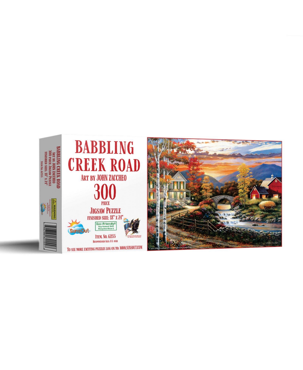 SunsOut Babbling Creek Road 300 piece Jigsaw Puzzle for Adults