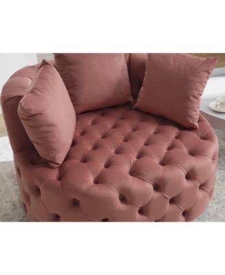 Streamdale Modern Accent Barrel Chair (Pink)