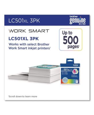 LC501XL3PKS 500 Page-Yield High-Yield Ink - Cyan/Magenta/Yellow (3/Pack