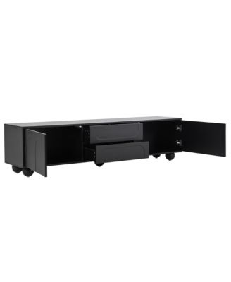 Arched Door TV Stand with Drawers for TVs up to 75", 5 Iron Legs